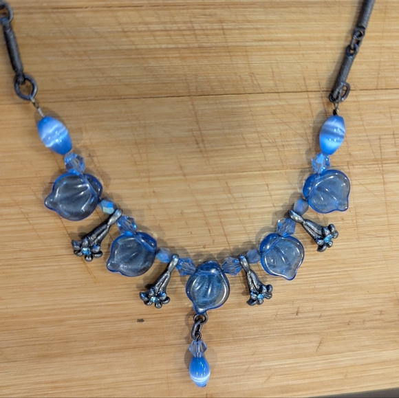 Sylvie Germain Necklace Blue bead - Picture 3 of 7